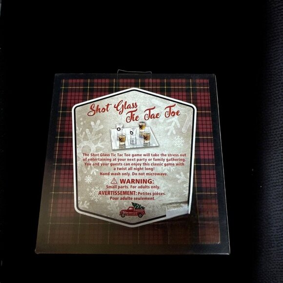 Tic Tac Toe Shot Glasses drinking game Set of 5 new in Box - Picture 2 of 3